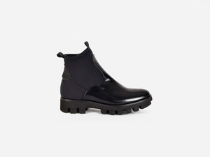 pregis black leather neoprene extralight sole contemporary chelsea boot made in portugal 