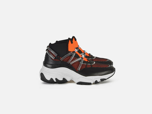 pregis dista orange runner sneakers designed in London made in portugal