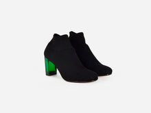pregis fee black sock contemporary mid heel made in portugal