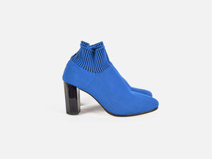 pregis fee blue sock contemporary mid heel designed in London made in portugal