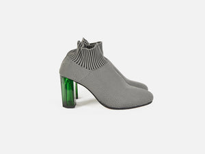 pregis fee grey sock contemporary mid heel designed in London made in portugal