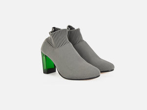 pregis fee grey sock contemporary mid heel made in portugal