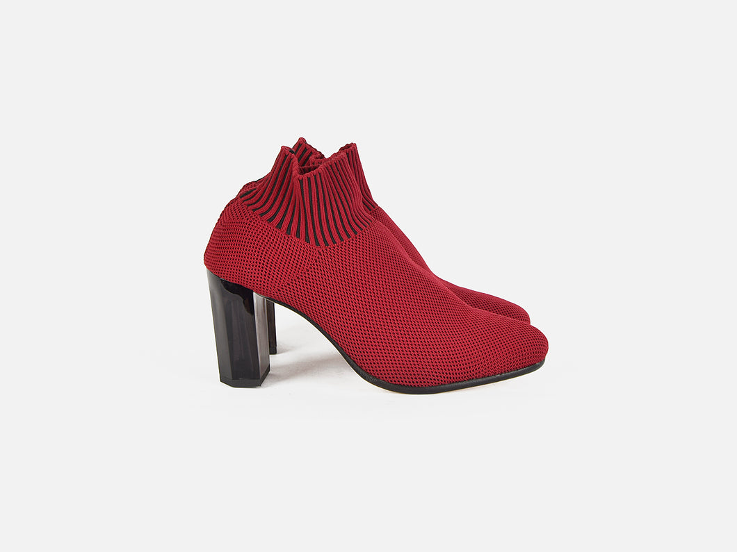 pregis fee red sock contemporary mid heel designed in London made in portugal