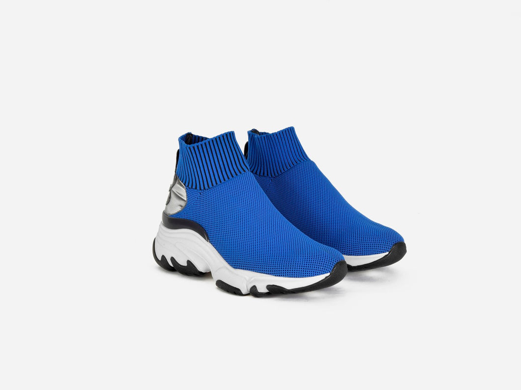 pregis ryder blue sock oversized runner sneaker designed in London