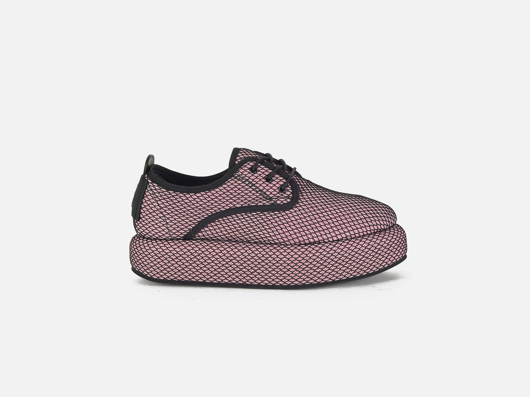 pregis tani pink mesh flatform shoes made in portugal